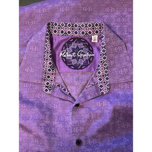 Robert Graham Long Sleeve Button Up Knowledge Wisdom Truth Paisley Shirt Size XL